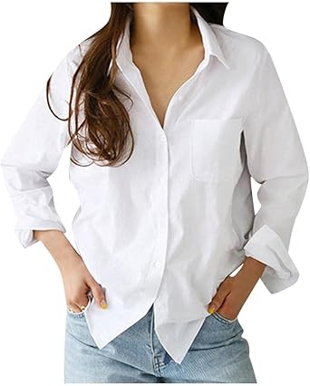 レディースシャツ生成り 透け防止】 スキッパー 七分袖 形態安定 レディースシャツ(XS